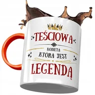 Kubki - Kubek Pomarańczowy dla Teściowej Teściuni Prezent z Nadrukiem ze Zdjęciem + Opakowanie na prezent (wzór 01) - miniaturka - grafika 1