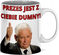 Kubki - KUBEK PREZESA Z KACZYŃSKIM PIS DUDA MORAWIECKI PO 2137 TUSK POLITYKA - miniaturka - grafika 1