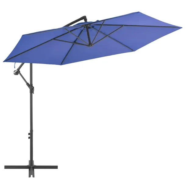 Parasol wiszący UV 300x244 cm niebieski