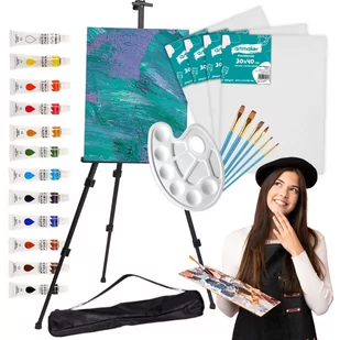 Zestaw malarski artystyczny do malowania dla dzieci ze sztalugą - Dekoratorstwo Zestaw malarski artystyczny do malowania dla dzieci ze sztalugą - Dekoratorstwo - miniaturka - grafika 1