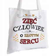 Torby i wózki na zakupy - Torba Bawełniana biała dla Zięcia Na Prezent ekologiczna Trwały Nadruk - miniaturka - grafika 1