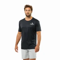 Koszulki męskie - Męska koszulka szybkoschnąca Jack Wolfskin PEAK GRAPHIC T M phantom - S - miniaturka - grafika 1