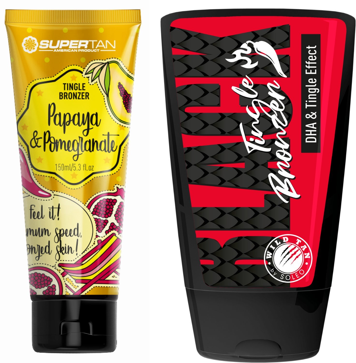 Supertan Papaya & Pomegranate + Wild Tan Black Tingle Gratis