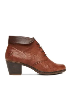 Rieker Trzewiki Y2131-22 Brązowy - Botki damskie - miniaturka - grafika 1