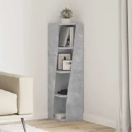 Szafki łazienkowe - vidaXL Szafka narożna Biały 27,5x27x102cm Materiał z drewna pochodzenia - miniaturka - grafika 1