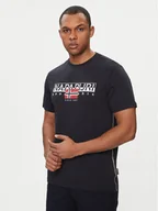 Koszulki męskie - Napapijri T-Shirt S-Aylmer NP0A4HTO Czarny Regular Fit - miniaturka - grafika 1