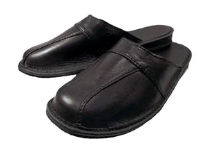 Kapcie Skórzane Męskie Czarne VIP 320 [Rozmiar: 40] - Kapcie męskie - miniaturka - grafika 1