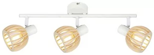 Candellux Lampa sufitowa reflektorek ATARRI PLAFON LISTWA 3X25W E14 BIAŁY+DREWNO 93-68095 - Lampy sufitowe - miniaturka - grafika 1