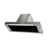 Okapy kuchenne - Toflesz Lumino Plus 89,5 OK3-134 Inox/szkło czarne - miniaturka - grafika 1