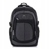 Plecaki - Szary Plecak do Pracy Męski Duzy 30L Sportowy Wodoodporny Bag Street Z95 - miniaturka - grafika 1