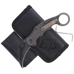 Nóż składany FOX Karambit Titanium Frame Lock / Carbon Fiber, Cerakote Black Elmax (FX-599TiC) - Noże - miniaturka - grafika 4