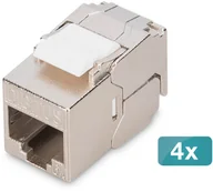 Wtyczki i adaptery - DIGITUS Keystone Cat6A geschirmt 4 Stk. werkzeugfr DN-93615-S-4 - miniaturka - grafika 1