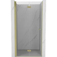 Ścianki i drzwi prysznicowe - Mexen Mist-F drzwi prysznicowe składane lewe 120 cm, transparent, złote szczotkowane - 8A6-120-000-55-00-L - miniaturka - grafika 1