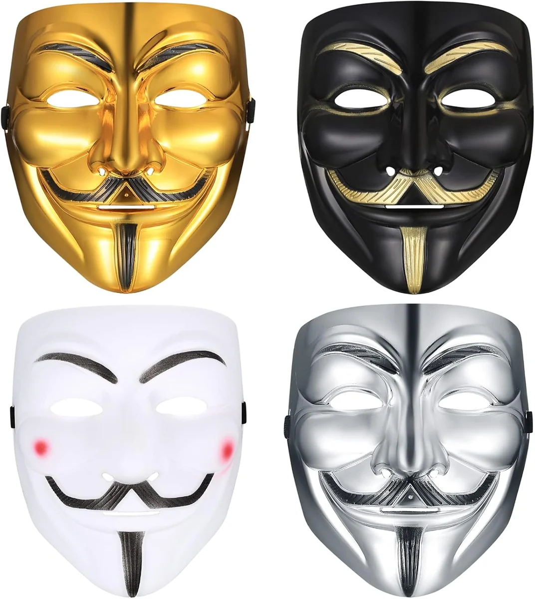 MASKI 4 SZTUKI HALLOWEEN COSPLAY PRZEBRANIE KREACJA DLA DOROSŁYCH ZESTAW