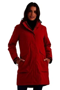 killtec Damski Parka/wodoodporny płaszcz z odpinanym kapturem Damen Funktionsparka, czerwony, 42, 43284-000 - Płaszcze damskie - miniaturka - grafika 1