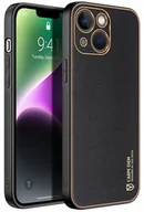 Etui i futerały do telefonów - Dux Ducis Yolo etui iPhone 14 elegancki pokrowiec ze skóry ekologicznej czarny - miniaturka - grafika 1