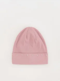 Reserved - Czapka z ćwiekami - różowy - Czapki dla dzieci - miniaturka - grafika 1