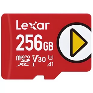 Lexar PLAY MicroSDXC 256GB UHS-I/U1 A1 V30 LMSPLAY256G-BNNNG LMSPLAY256G-BNNNG - Karty pamięci - miniaturka - grafika 1