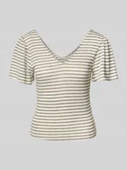 Koszulki i topy damskie - T-shirt o kroju regular fit z mieszanki wiskozy model ‘GINA’ - miniaturka - grafika 1