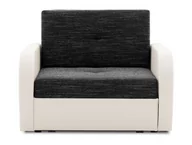Fotele - Fotel rozkładany do salonu, Faso, 103x100x82 cm, czarny, biały - miniaturka - grafika 1