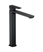 Baterie umywalkowe - Bateria umywalkowa wysoka czarny Reel Cersanit - miniaturka - grafika 1