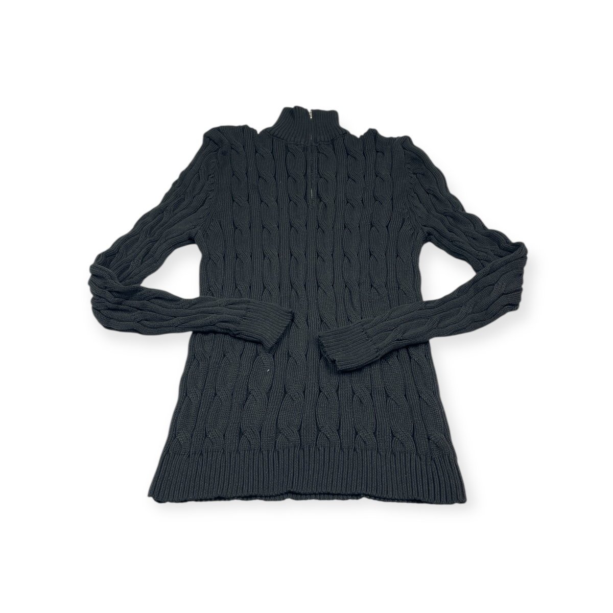 Męski Sweter z Półgolfem Styl Old Money Splot Warkoczowy Rozmiar S