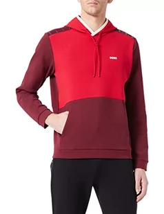 BOSS Męska bluza z kapturem, 1 dżersej, ciemny róż, XXL (DE) - Bluzy męskie - miniaturka - grafika 1