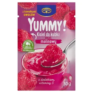 Krüger Yummy! Kisiel do kubka smak malinowy 30 g - Kisiel - miniaturka - grafika 1