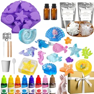 Duży Zestaw Do Robienia Mydeł Dla Dzieci Syrenka Muszelki Mydło - Kosmetyki kąpielowe dla dzieci - miniaturka - grafika 1