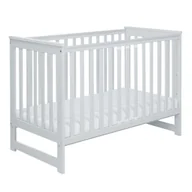 Łóżeczka i kojce - Łóżeczko drewniane z barierką IWI szare - miniaturka - grafika 1