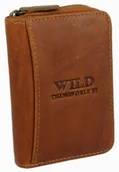 Portfele - Portfel Skórzany Bułeczka Mini WILD Skóra Licowa Suwak WI5511 11 x 8 x 3 [cm] - miniaturka - grafika 1
