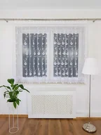 Firany - FIRANA Z MARKIZETY I GIPIURY 300X150 FIRANKI DO SALONU DO KUCHNI BIAŁE - miniaturka - grafika 1