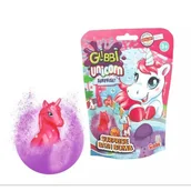 Kosmetyki kąpielowe dla dzieci - Glibbi: Bomba do kąpieli niespodzianka z figurką jednorożca - miniaturka - grafika 1