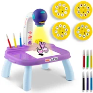 Tablice dla dzieci - Projektor do nauki rysowania rzutnik Ricokids fioletowy - miniaturka - grafika 1