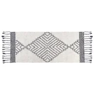 Dywany - Dywan bawełniany 80 x 150 cm biało-czarny ERAY - miniaturka - grafika 1