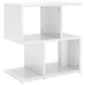 Szafki nocne - vidaXL Szafka nocna, biała, wysoki połysk, 50x30x51,5cm, płyta - miniaturka - grafika 1