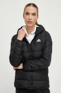 Kurtki damskie - adidas kurtka puchowa damska kolor czarny przejściowa - miniaturka - grafika 1