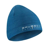Czapki damskie - Czapka wełniana dwuwarstwowa unisex Brubeck Wool Hat HM10180 jeansowy - miniaturka - grafika 1
