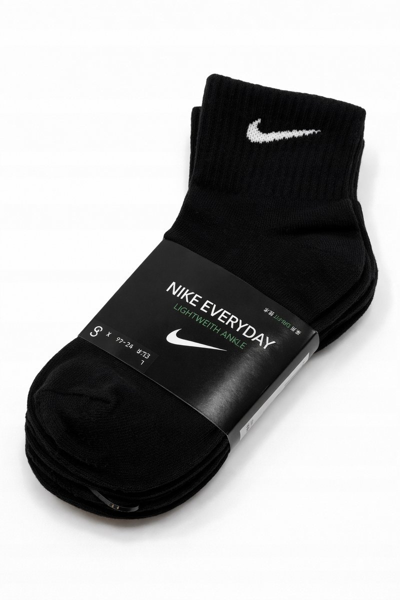 Skarpety NIKE rozmiar 42-46 3 pary czarne (10321)