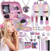 Zabawy w naśladowanie dorosłych - Zestaw do Makijażu Make Up i Biżuteria w Kuferku Jednorożec - miniaturka - grafika 1