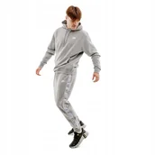 Dresy męskie - NIKE DRES MĘSKI KOMPLET BLUZA + SPODNIE SZARY BAWEŁNA CIEPŁY r. XXL - miniaturka - grafika 1