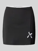 Spódnice - Spódnica mini z wiązanym detalem model ‘ZITA’ - miniaturka - grafika 1