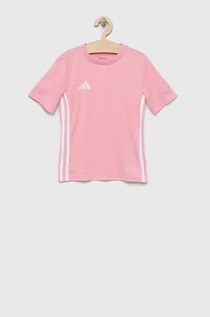 Koszulki i topy damskie - adidas Performance t-shirt dziecięcy TABELA 23 JSY kolor różowy gładki - grafika 1