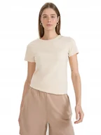 Koszulki i topy damskie - Damska koszulka bawełniana 4F TSHF2351 083S beżowy L - miniaturka - grafika 1