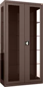 Meble i wyposażenie gabinetów medycznych - MDB/2s.8017 szafa lekarska 2-skrzydłowa 1-komorowa brązowa - miniaturka - grafika 1