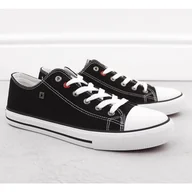 Trampki męskie - Trampki niskie męskie tekstylne czarne Big Star NN174300 - miniaturka - grafika 1