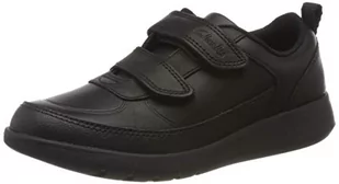 Clarks Scape Flare K sneakersy chłopięce, czarny - Schwarz Black Leather Black Leather - 33 EU - Buty dla chłopców - miniaturka - grafika 1