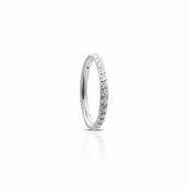 Kolczyki - Kolczyk PIERCING Clicker Kółko z Cyrkoniami na szczycie TYTAN 1,2/6 - miniaturka - grafika 1