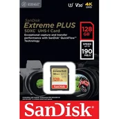 Karty pamięci - Karta pamięci SanDisk SDXC Extreme Plus 128GB UHS-I U3 (190R/90W) (SDSDXWA-128G-GNCIN) - miniaturka - grafika 1