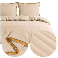 Pościel - Pościel 200x220 3 części z MIKROFIBRY gładka jednolita z koronką Brandon - miniaturka - grafika 1